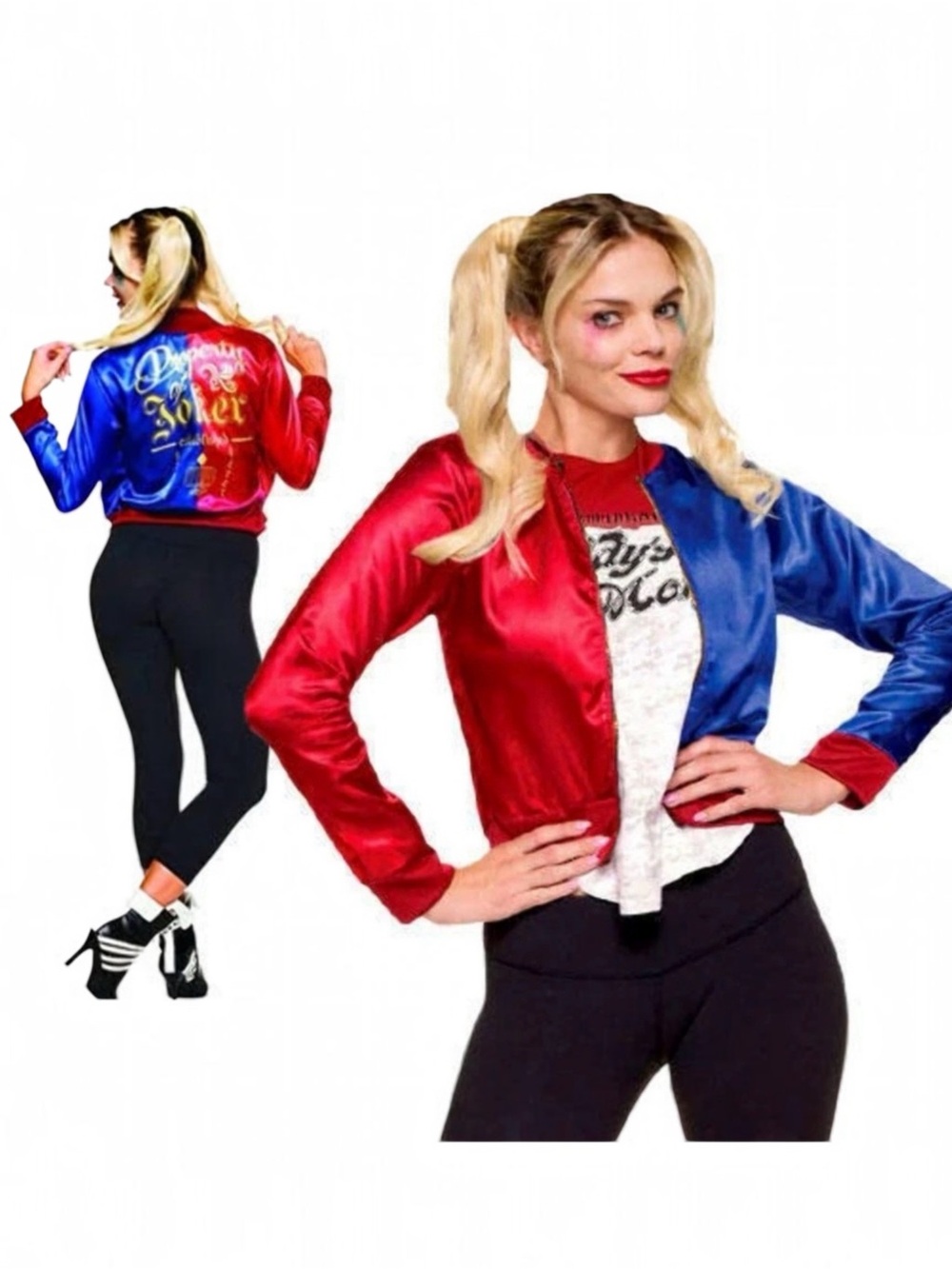 Suicide Squad Harley Quinn Jacket w/ Attached Shirt Small